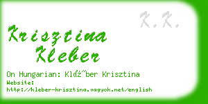krisztina kleber business card